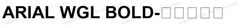 ARIAL WGL BOLD字体转换